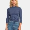 RVCA Jaye Knit Top In Indigo (Ind) Shirt 2 RVCA Jaye Knit Top In Indigo (Ind) Shirt -Surf Wear Women Store HS1585938398