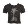 Palm And Sun Crop In Black Shirt