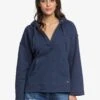 Roxy Sun Beats Poncho Hoodie In Mood Indigo (Bsp0) Sweatshirt -Surf Wear Women Store HS1587069329