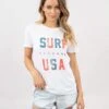 Rip Curl WoSurf USA Boy Tee Shirt In White -Surf Wear Women Store HS1594925678
