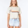 Rip Curl WoGolden Days Crop Tee Shirt In White -Surf Wear Women Store HS1597866029