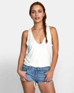 RVCA Minted In White Tank Top