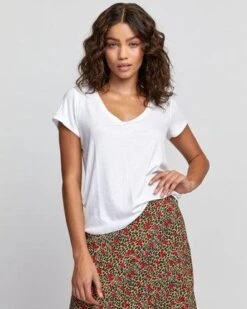 RVCA WoAsh Tee Shirt In White