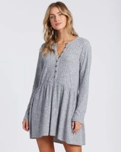 Billabong Always Lounging In Grey Dress