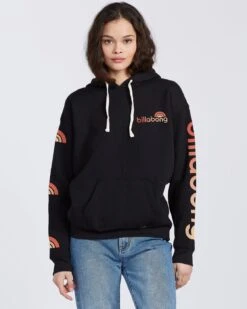 Billabong Make Me Mellow Hoodie In Black Sweatshirt