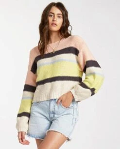 Billabong Seeing Stripes In Lemongrass (Les) Sweater