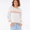 Rip Curl WoGolden State Long Sleeve Tee Shirt In Bone (Bo -Surf Wear Women Store HS1610390117