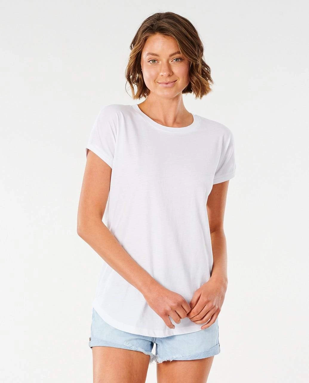 Rip Curl WoLongboard Plains Tee Shirt In White 3 Rip Curl WoLongboard Plains Tee Shirt In White