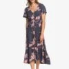 Roxy Bright Daylight Short Sleeve Maxi In Mood Indigo Vertigo (Bsp6) Dress 2 Roxy Bright Daylight Short Sleeve Maxi In Mood Indigo Vertigo (Bsp6) Dress -Surf Wear Women Store HS1611690033