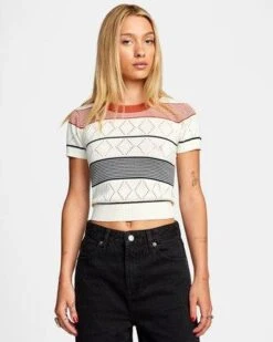 RVCA Jasper Knit Top In Clo Shirt