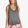 Roxy Need A Wave B In Anthracite (Kvj0) Tank Top -Surf Wear Women Store HS1615427356