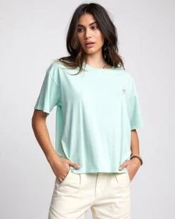RVCA Petite Rose In Mint Shirt