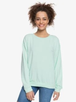 Roxy Surfing By Moonlight C In Green Sweatshirt