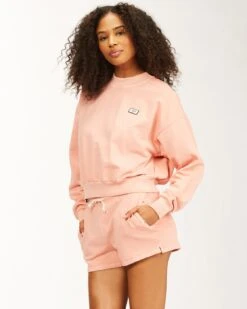 Billabong Lets Chill In Coral Sweatshirt