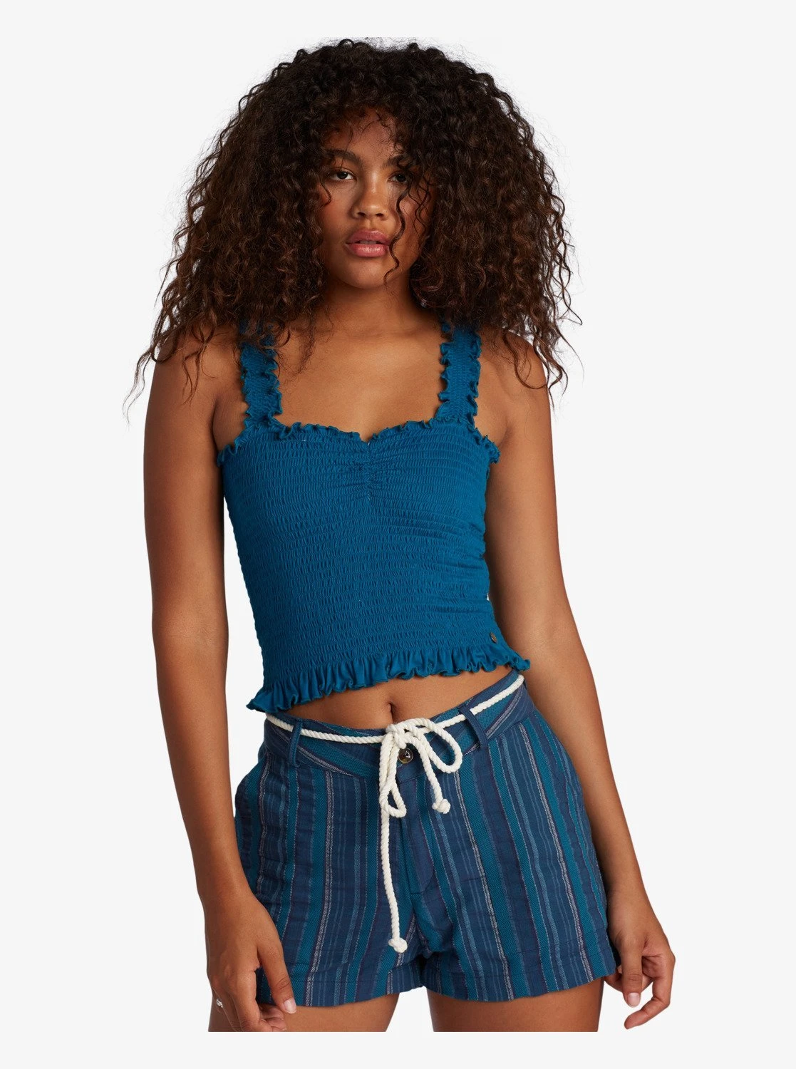 Roxy Sunday Mind Smocked Strappy In Corsair (Brr0) Tank Top 3 Roxy Sunday Mind Smocked Strappy In Corsair (Brr0) Tank Top