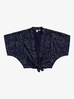Roxy Vacation Vibe Beach Kimono In Mood Indigo S Kuta Dots (Xbbw) Shirt