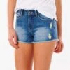 Rip Curl Val Denim Walkshort In Blue Shorts -Surf Wear Women Store HS1616460791