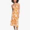 Roxy Seaside State Strappy In Tan Dress 2 Roxy Seaside State Strappy In Tan Dress -Surf Wear Women Store HS1617918936
