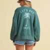 Billabong Salty Blonde Vacation Mode In Jungle Sweatshirt -Surf Wear Women Store HS1619022411