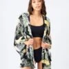 Rip Curl Coastal Palms Kimono In Black Shirt -Surf Wear Women Store HS1619047626