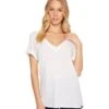 HURLEY Perfect V Short Sleeve Tee (white) -Surf Wear Women Store Z4260807